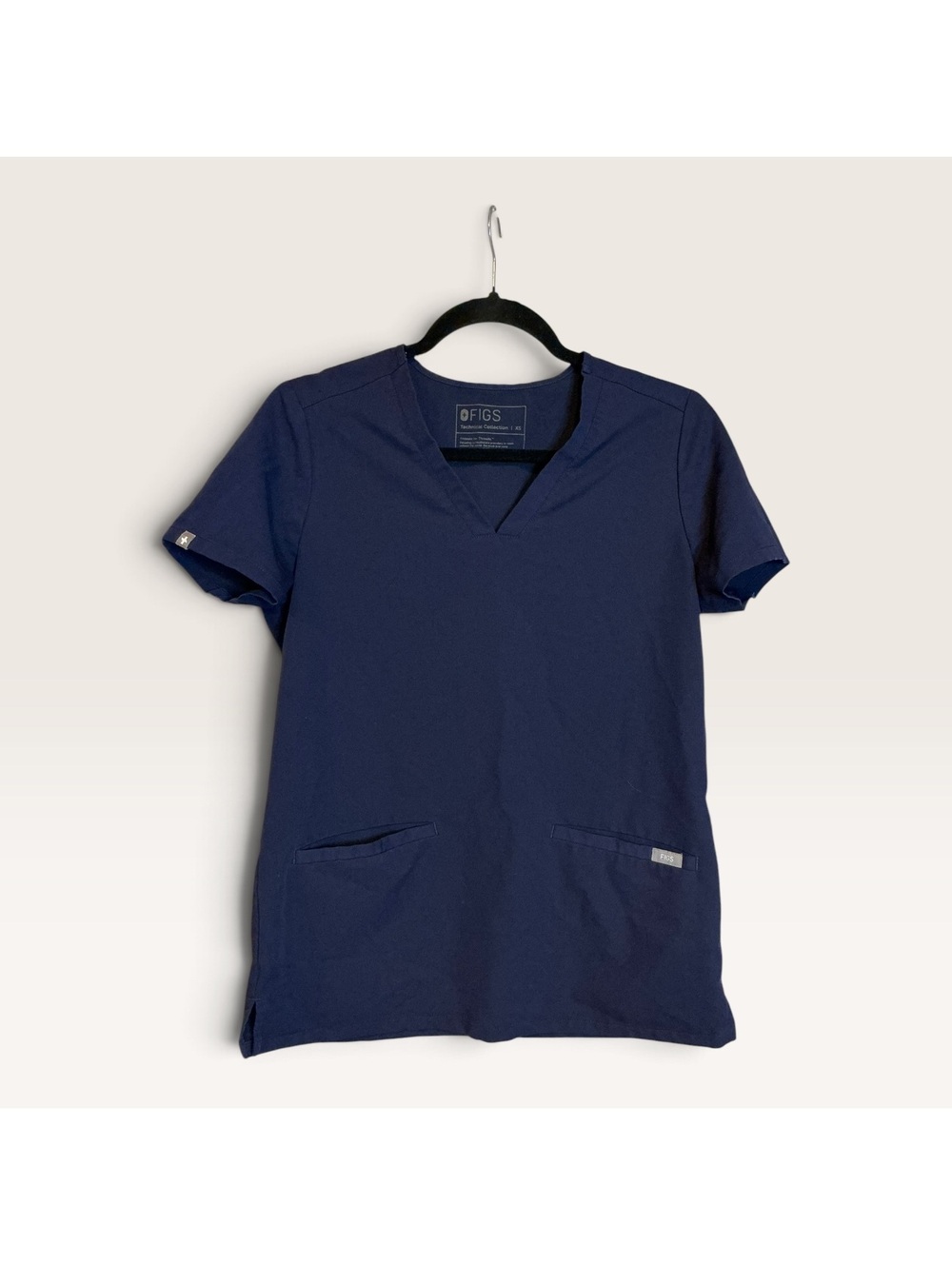 FIGS Navy Blue V-Neck Medical Scrub Top